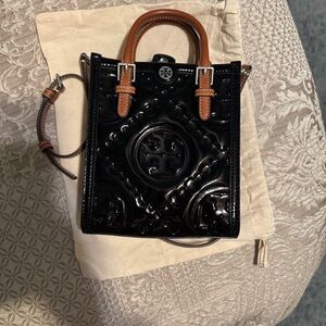 Tory Burch Black and Brown Mini Bag